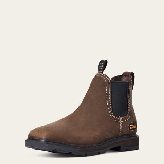 Ariat Groundbreaker Chelsea Wide Square Toe Waterproof Steel Toe Work Boot