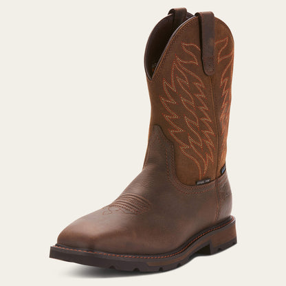 Ariat Groundbreaker Wide Square Toe Waterproof Steel Toe Work Boot