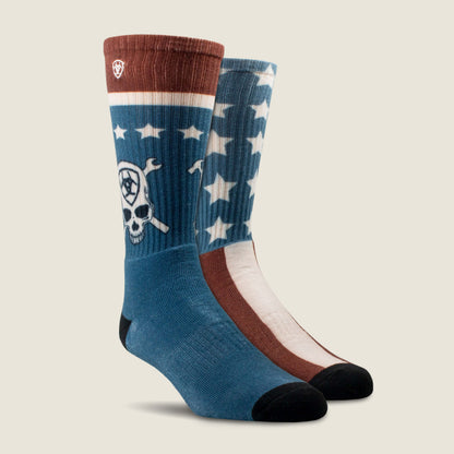 Ariat Patriot Graphic Crew Work Sock