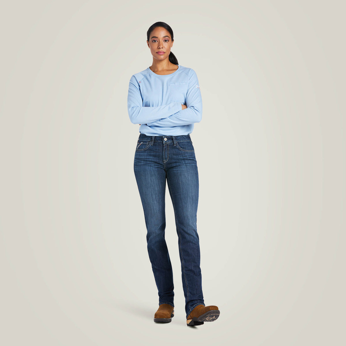 Ariat FR Perfect Rise DuraLight Avelynn DuraStretch Slim Leg Jeans