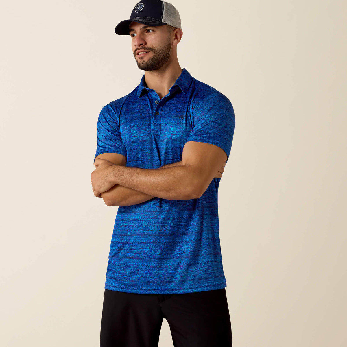 Ariat All Over Print Fitted Polo