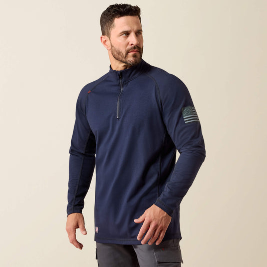 Ariat FR Combat Stretch Patriot 1/4 Zip Work Shirt
