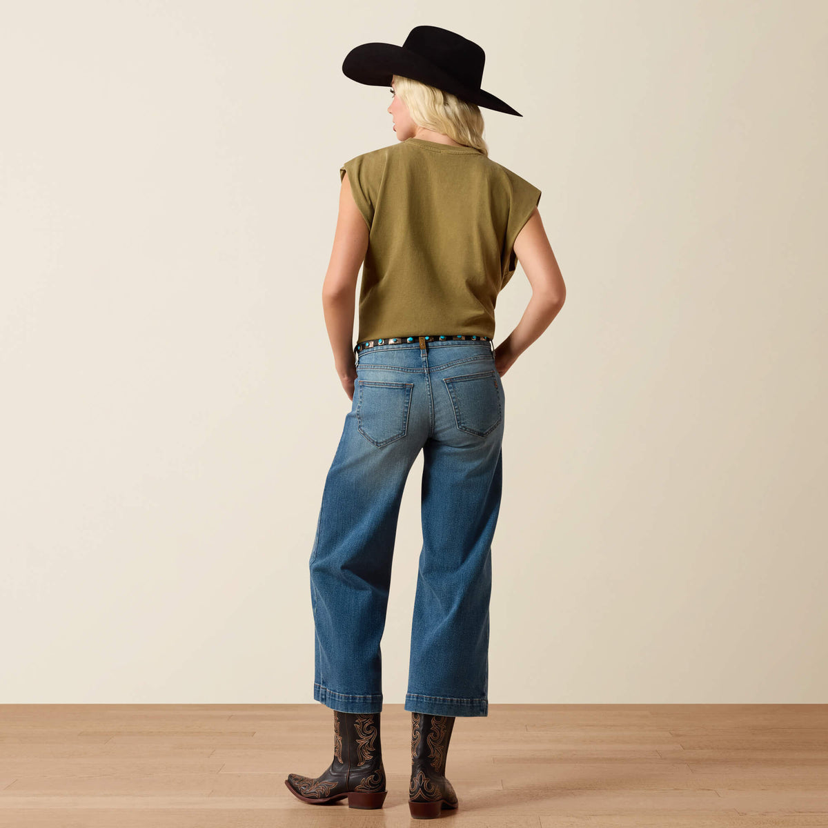 Ariat Perfect Rise Jazmine Wide Leg Crop Jeans