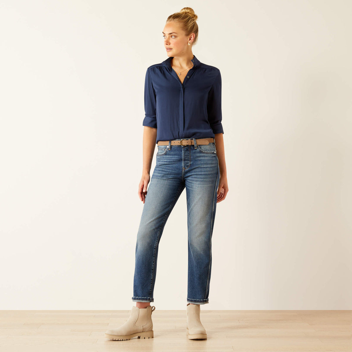 Ariat High Rise Bridle Slim Straight Leg Jeans
