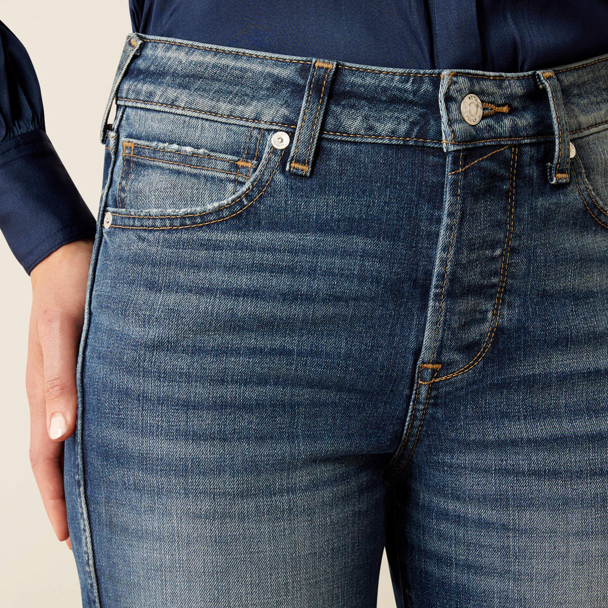 Ariat High Rise Bridle Slim Straight Leg Jeans