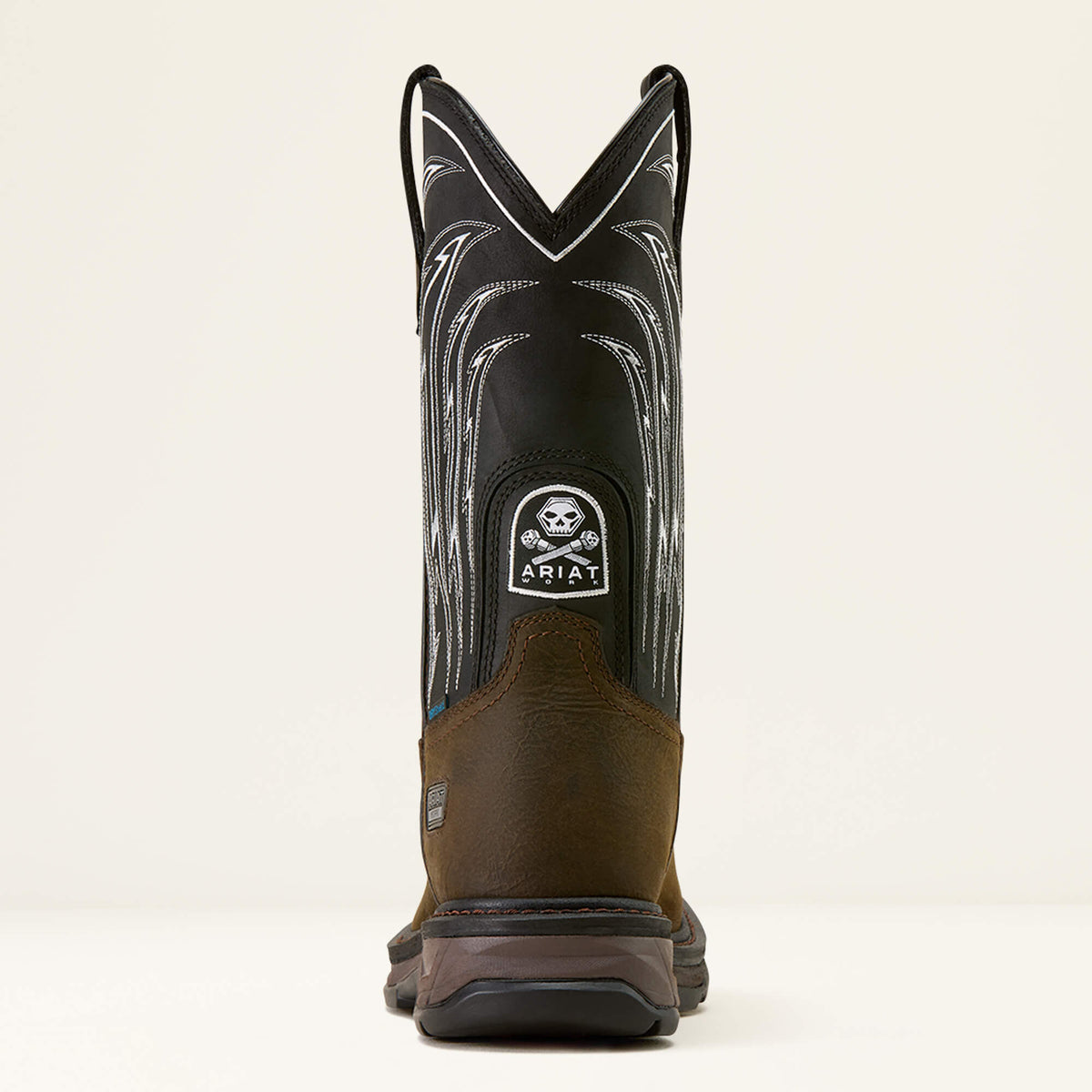 Ariat WorkHog XT Bolt Skull Waterproof Wide Square Toe Work Boot